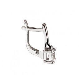 Золотые серьги в белом цвете с цирконом