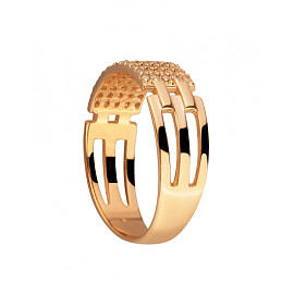 Каблучка з золота червоного кольору з цирконом
