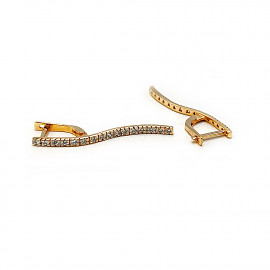 Серьги из золота в красном цвете с цирконом 01-200345949