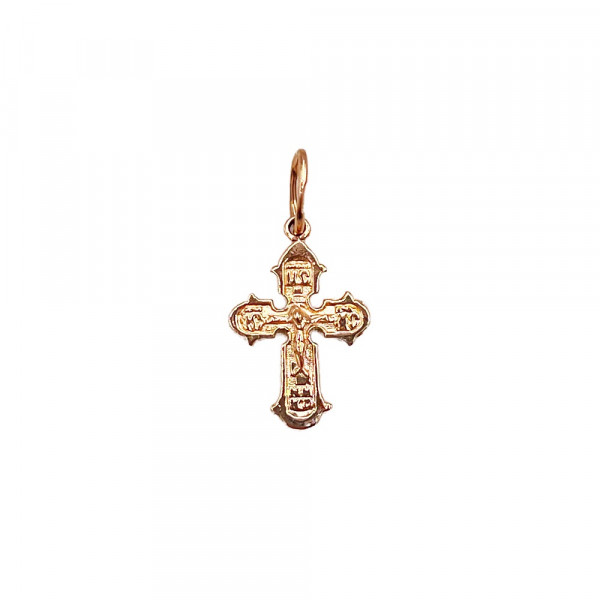 Крестик из золота красного цвета