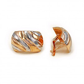 Серьги из золота красного с белым цвета 01-200878349