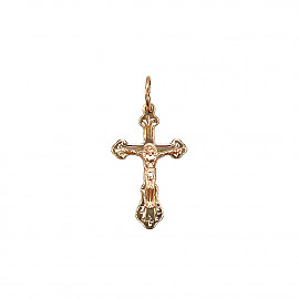 Хрестик з червоного золота 01-200894349