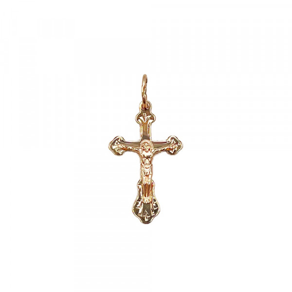Хрестик з червоного золота