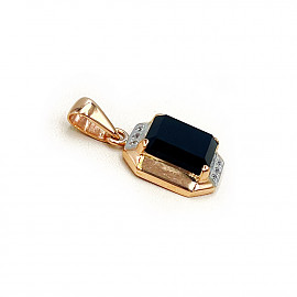 Кулон з золота червоного кольору з цирконом