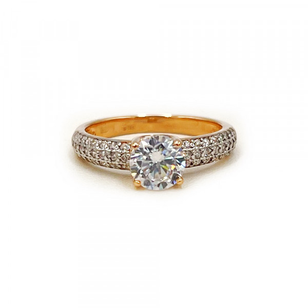 Золота каблучка з цирконом