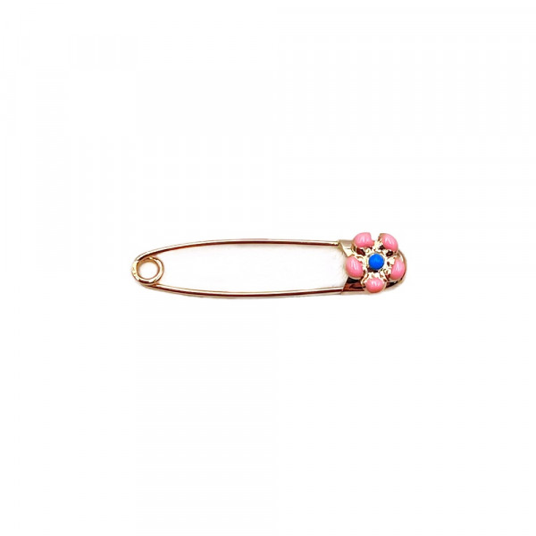 Шпилька з червоного золота з емаллю