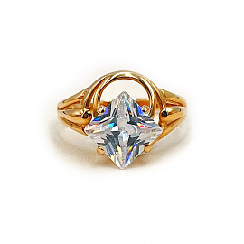 Золота каблучка з цирконом 01-200105151