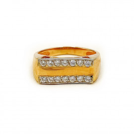 Золотий перстень з цирконом 01-200155551