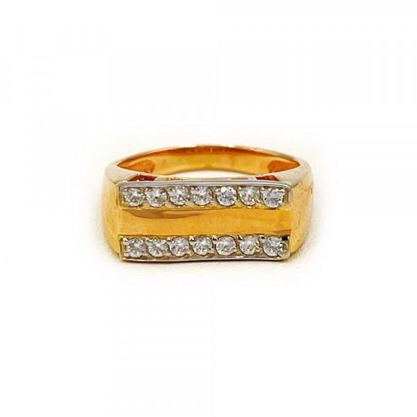 Золотий перстень з цирконом