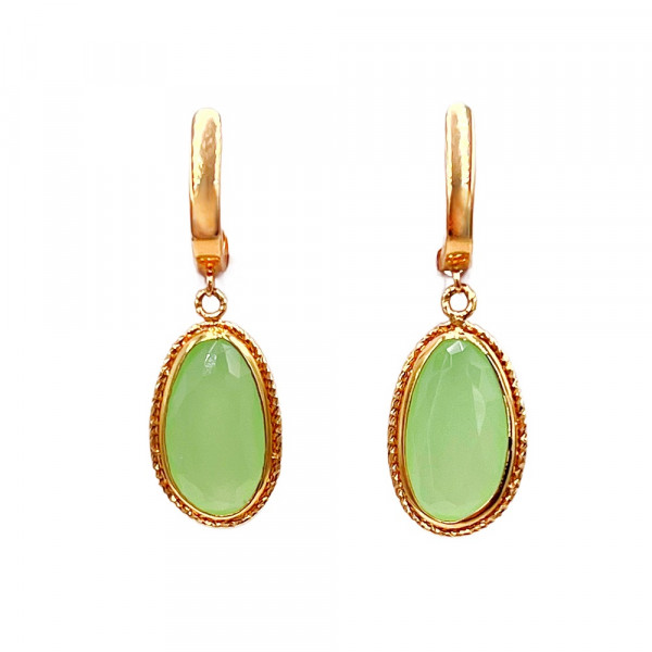 Серьги из золота красного цвета с цирконом