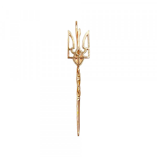 Булавка из золота красного цвета «Тризуб»