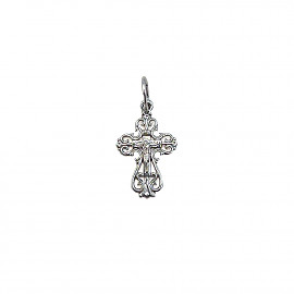 Крестик из золота в белом цвете 01-200319251