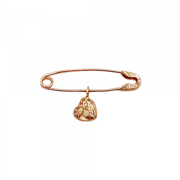 Золотая булавка красного цвета