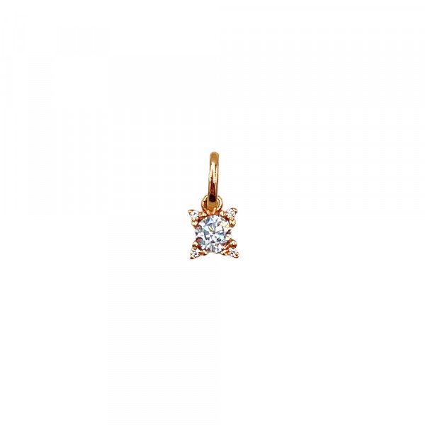 Кулон из красного золота с цирконом