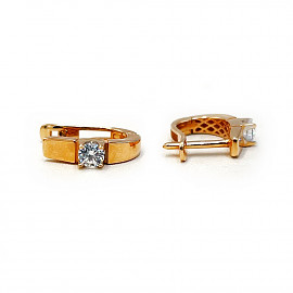 Серьги из золота в красном цвете с цирконом 01-200379451