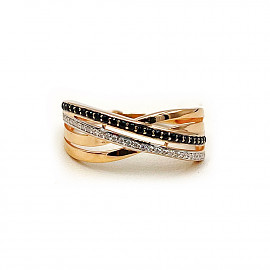 Кольцо из золота с цирконом 01-200748251