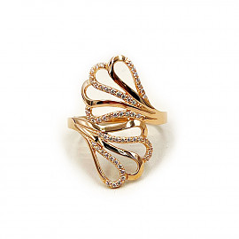 Кольцо из золота с цирконом 01-200768551