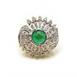 Золотое кольцо с желтыми бриллиантами 01-200786251