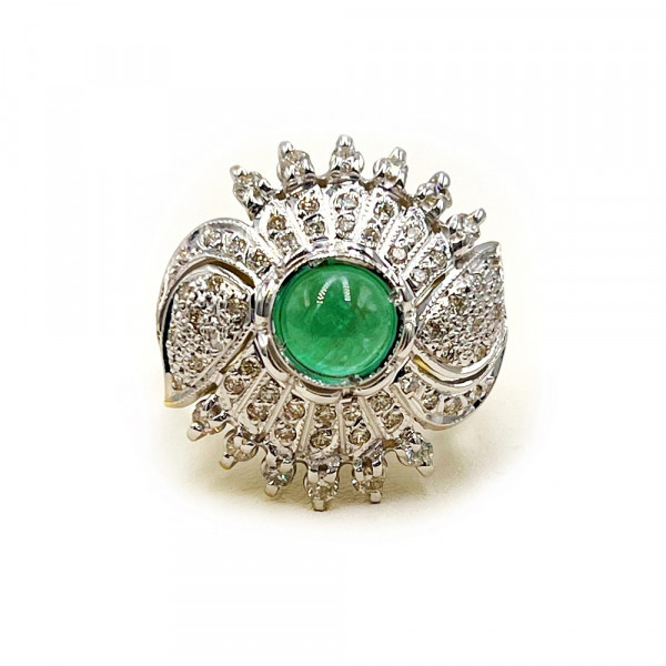 Золотое кольцо с желтыми бриллиантами