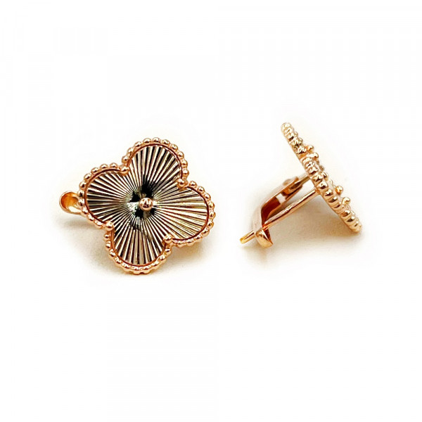 Золоті сережки у червоному кольорі