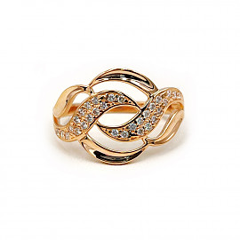 Каблучка з золота з цирконом 01-200863051