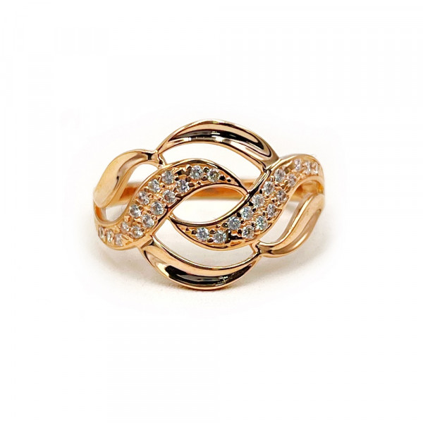 Каблучка з золота з цирконом