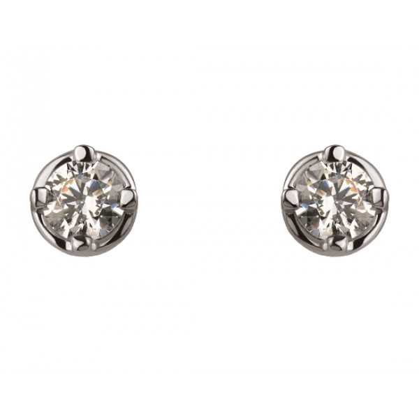 Серьги из золота с цирконом