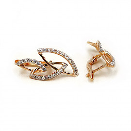 Сережки з золота з цирконом 01-200784252