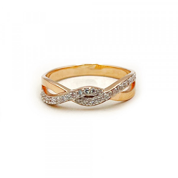 Золота каблучка з цирконом