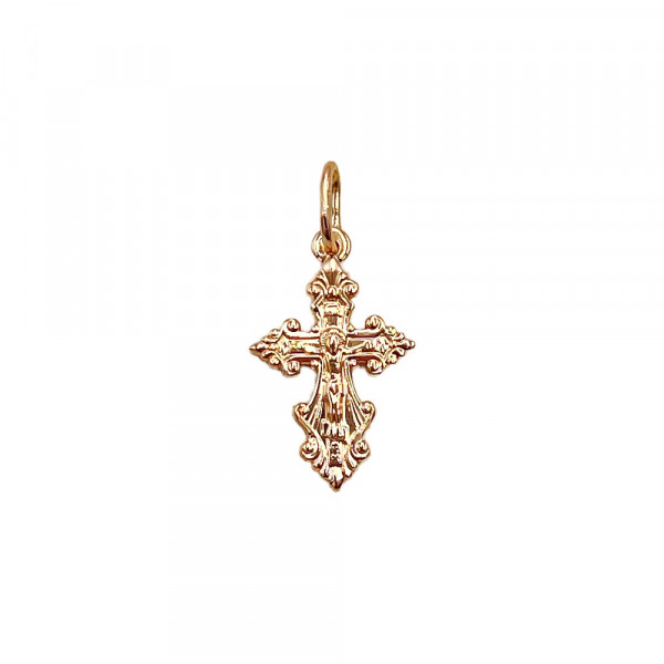 Крестик из красного золота
