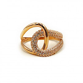 Кольцо из золота с цирконом 01-200889252