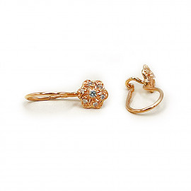 Серьги из золота с цирконом 01-200922152