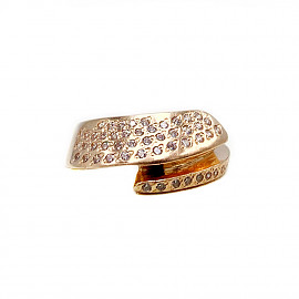Золотое кольцо в красном цвете с цирконом 01-19036653