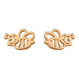 Серьги из золота красного цвета «Пчелка» 01-19326353