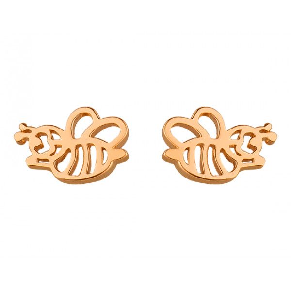 Серьги из золота красного цвета «Пчелка»