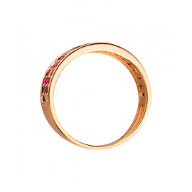 Кольцо из красного золота с цирконом