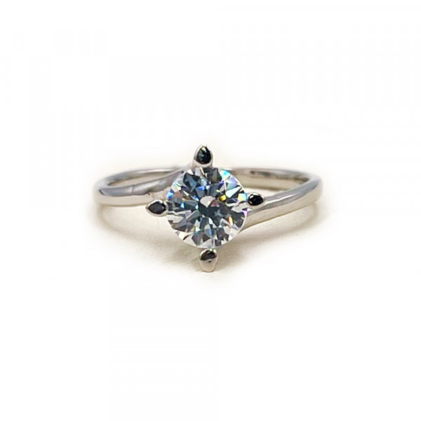 Каблучка з золота з цирконом