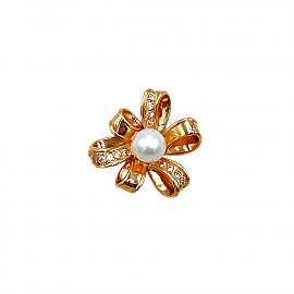 Золотой кулон в красном цвете с цирконом 01-200267153