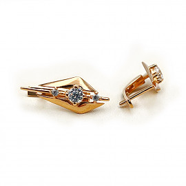 Серьги из золота с цирконом 01-200459053