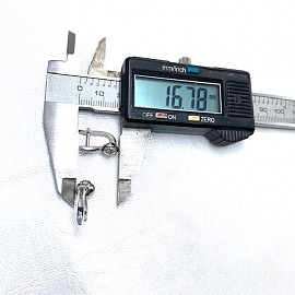 Золотые серьги в белом цвете с белыми бриллиантами