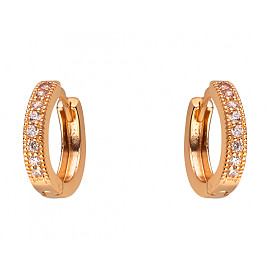 Сережки з золота у червоному кольорі з цирконом 01-200202554