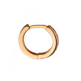 Сережки з золота у червоному кольорі з цирконом