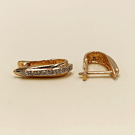 Серьги из золота с цирконом 01-200240954