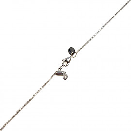 Колье из золота в белом цвете «Сердце»