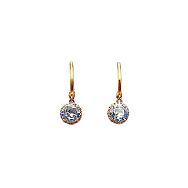 Серьги из красного золота с цирконом 01-200353354