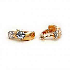 Серьги из золота с цирконом 01-200512554