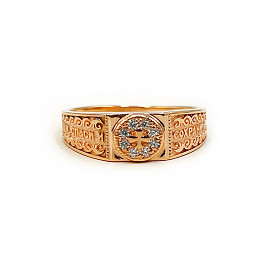 Перстень из золота с цирконом 01-200761054