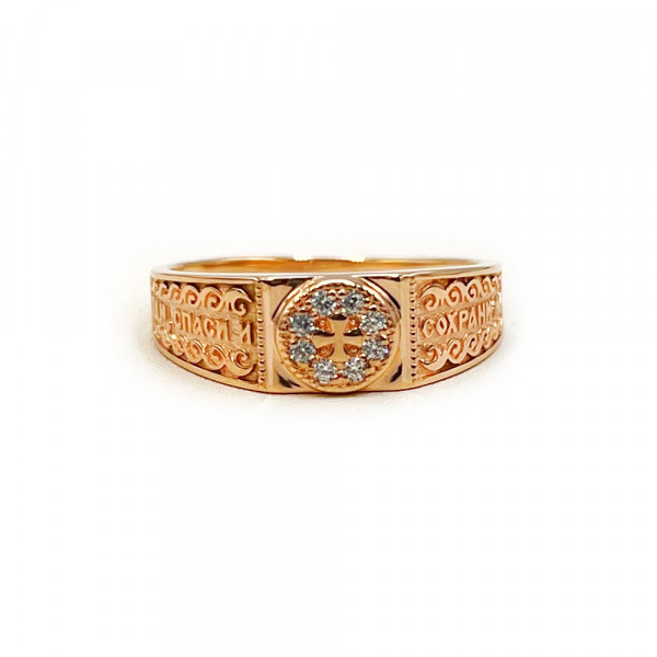 Перстень из золота с цирконом