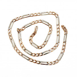 Цепочка из золота красного с белым цвета