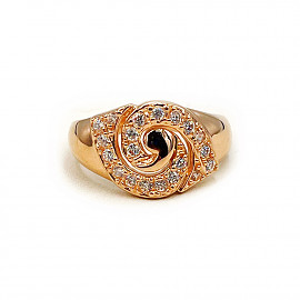 Золота каблучка з цирконом 01-200782254